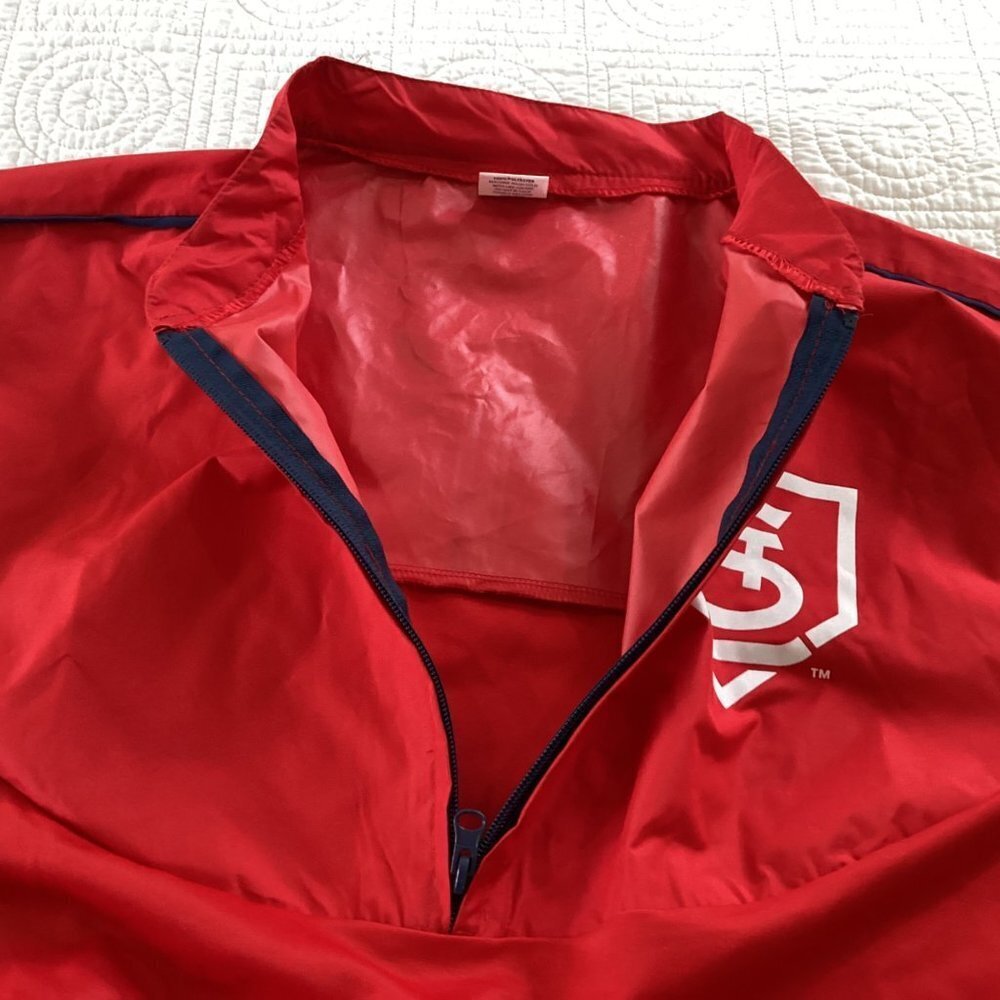 St. Louis Cardinals MLB 1/4 Zip Pullover Warm Up Jacket Monsanto XL - Picture 4 of 13